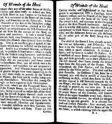 A compleat discourse of wounds, both in general and particular whereunto are added the severall fractures of the skull, with their variety of figures : as also a treatise of gunshot-wounds in general / collected and reduced into a new method by John Brown(1678) document 315310