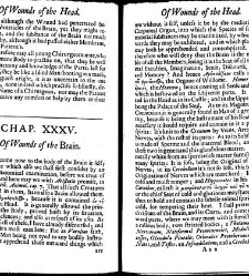 A compleat discourse of wounds, both in general and particular whereunto are added the severall fractures of the skull, with their variety of figures : as also a treatise of gunshot-wounds in general / collected and reduced into a new method by John Brown(1678) document 315341