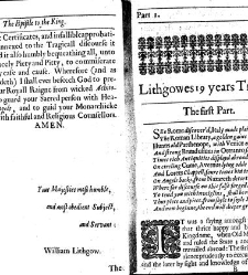 The totall discourse, of the rare adventures, and painefull peregrinations of long nineteene yeares travailes from Scotland, to the most famous kingdomes in Europe, Asia, and Affrica Perfited by three deare bought voyages, in surveying of forty eight king(1640) document 315834