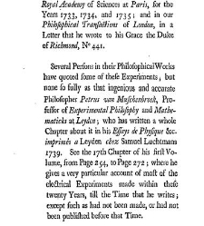 A Dissertation concerning Electricity ... To which is annex&rsquo;d, a letter from President Barbot, perpetual Secretary of the Academy of Bordeaux, to acquaint him that his dissertation had won the prize proposed by that academy, etc. (1742) document 320943