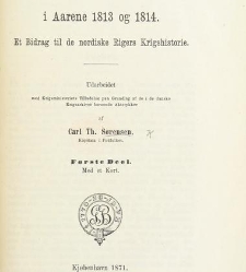 Kampen om Norge i Aarene 1813 og 1814(1871) document 470364