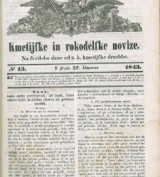 Kmetijske in rokodelske novice (1843) document 423086