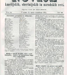 Novice kmetijskih, rokodelnih in narodskih reči(1852) document 423341