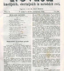 Novice kmetijskih, rokodelnih in narodskih reči(1852) document 423353