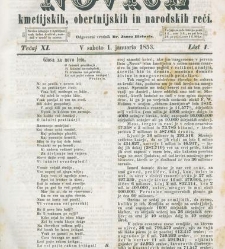Novice kmetijskih, rokodelnih in narodskih reči(1853) document 423357