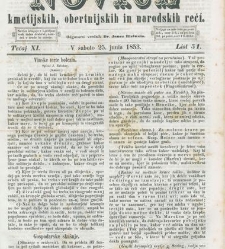 Novice kmetijskih, rokodelnih in narodskih reči(1853) document 423365