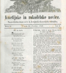 Kmetijske in rokodelske novize(1846) document 507736