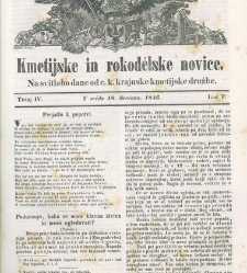 Kmetijske in rokodelske novize(1846) document 507752