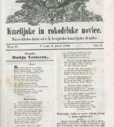 Kmetijske in rokodelske novize(1846) document 507760