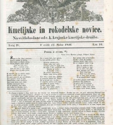 Kmetijske in rokodelske novize(1846) document 507764