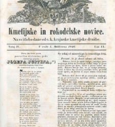 Kmetijske in rokodelske novize(1846) document 507772