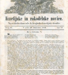 Kmetijske in rokodelske novize(1846) document 507788