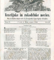 Kmetijske in rokodelske novize(1846) document 507824