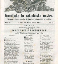 Kmetijske in rokodelske novize(1846) document 507836