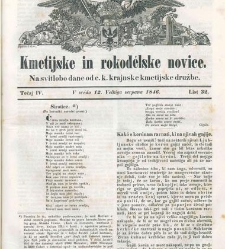 Kmetijske in rokodelske novize(1846) document 507840