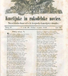 Kmetijske in rokodelske novize(1846) document 507851