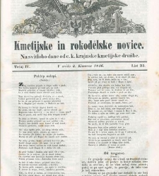 Kmetijske in rokodelske novize(1846) document 507855