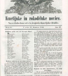 Kmetijske in rokodelske novize(1846) document 507863