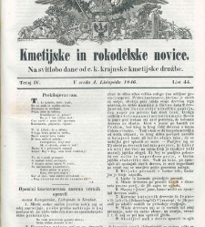 Kmetijske in rokodelske novize(1846) document 507887