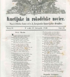 Kmetijske in rokodelske novize(1846) document 507891