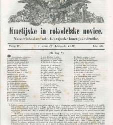 Kmetijske in rokodelske novize(1846) document 507895