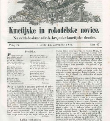 Kmetijske in rokodelske novize(1846) document 507899