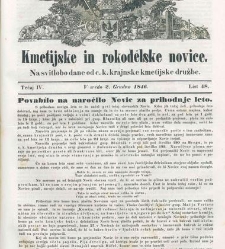 Kmetijske in rokodelske novize(1846) document 507903