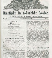 Kmetijske in rokodelske novize(1847) document 507923