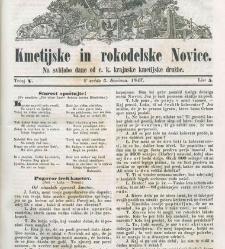 Kmetijske in rokodelske novize(1847) document 507931