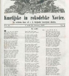 Kmetijske in rokodelske novize(1847) document 507943