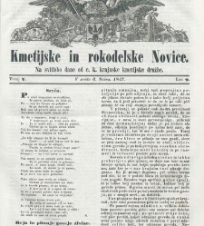 Kmetijske in rokodelske novize(1847) document 507950