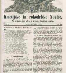 Kmetijske in rokodelske novize(1847) document 507953