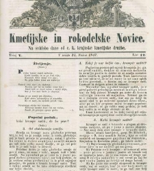 Kmetijske in rokodelske novize(1847) document 507961