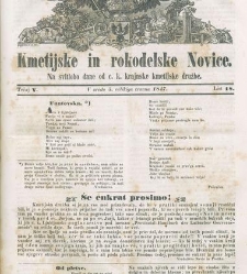 Kmetijske in rokodelske novize(1847) document 507985