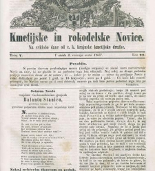 Kmetijske in rokodelske novize(1847) document 507997