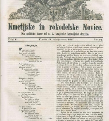 Kmetijske in rokodelske novize(1847) document 508005