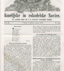 Kmetijske in rokodelske novize(1847) document 508017