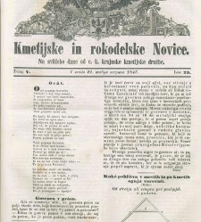 Kmetijske in rokodelske novize(1847) document 508025