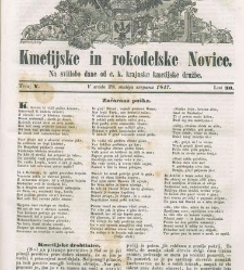 Kmetijske in rokodelske novize(1847) document 508029