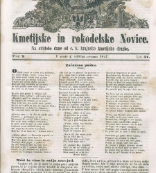 Kmetijske in rokodelske novize(1847) document 508033