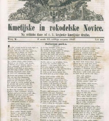 Kmetijske in rokodelske novize(1847) document 508037