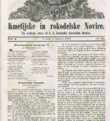 Kmetijske in rokodelske novize(1847) document 508049