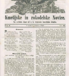 Kmetijske in rokodelske novize(1847) document 508054