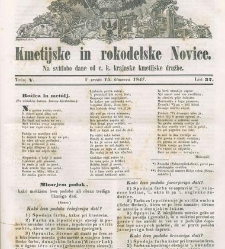 Kmetijske in rokodelske novize(1847) document 508058