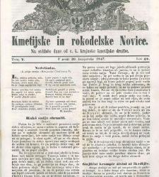 Kmetijske in rokodelske novize(1847) document 508074