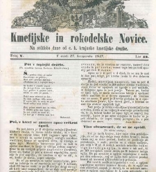 Kmetijske in rokodelske novize(1847) document 508078