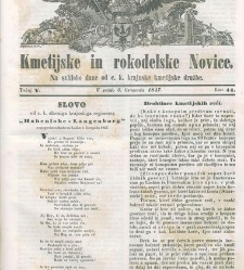 Kmetijske in rokodelske novize(1847) document 508082