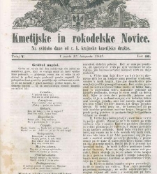 Kmetijske in rokodelske novize(1847) document 508090