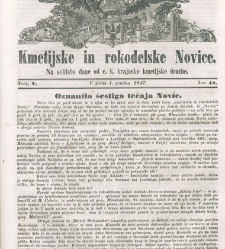 Kmetijske in rokodelske novize(1847) document 508098