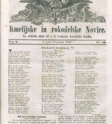 Kmetijske in rokodelske novize(1847) document 508106